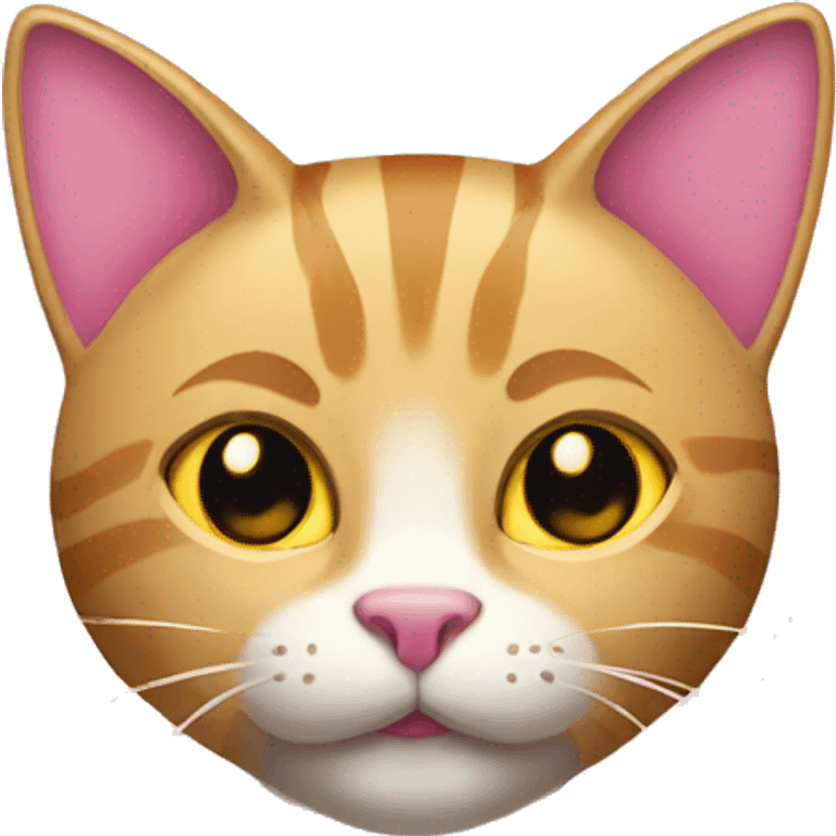 pink and gold cat emoji