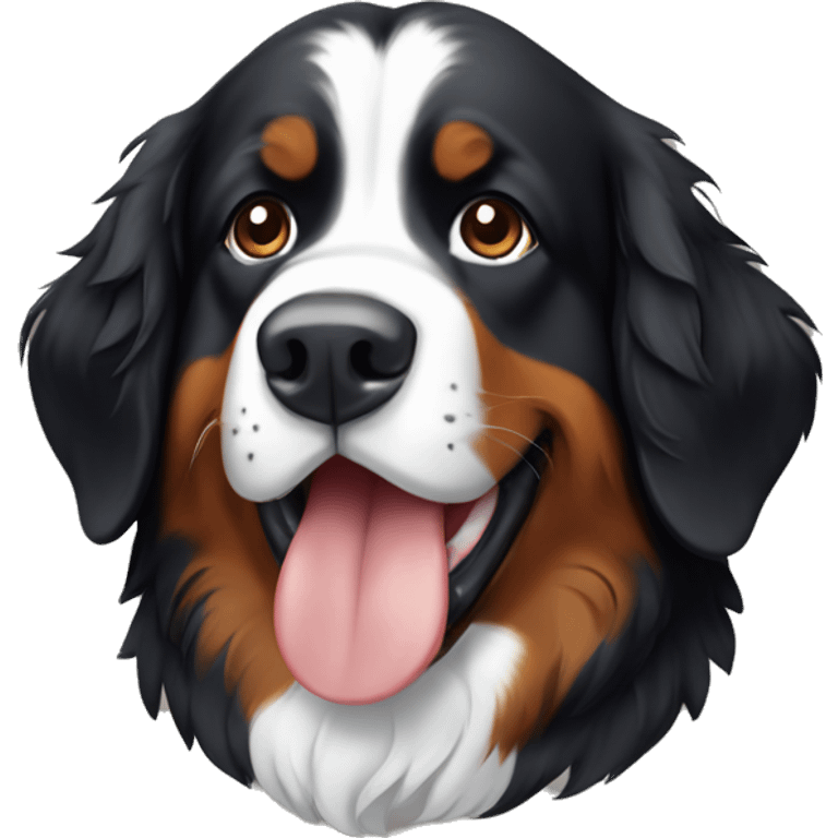 A Bernese mountain dog emoji