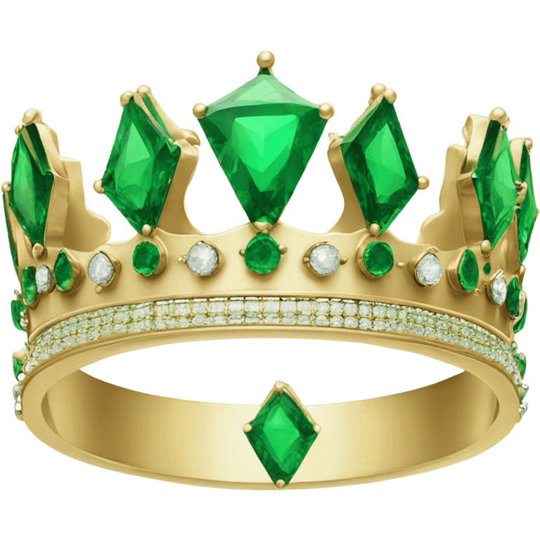 simple emerald king crown emoji