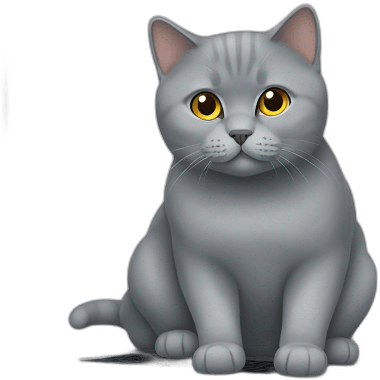 British shorthair on laptop emoji