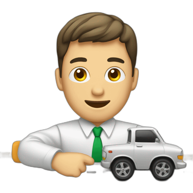 Computador con una carretera emoji