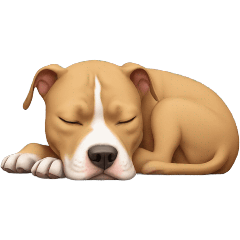 Pitbull sleeping emoji