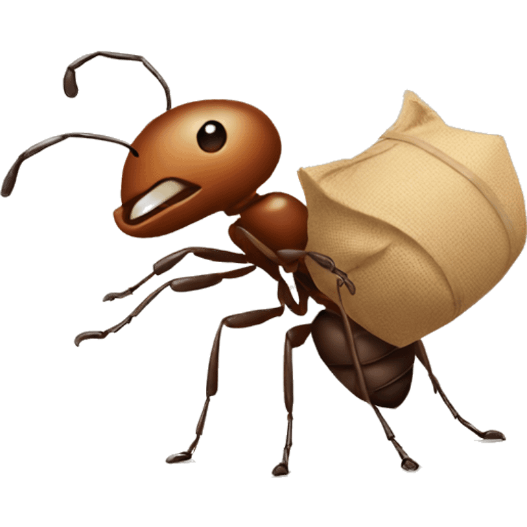 ant with bindle emoji