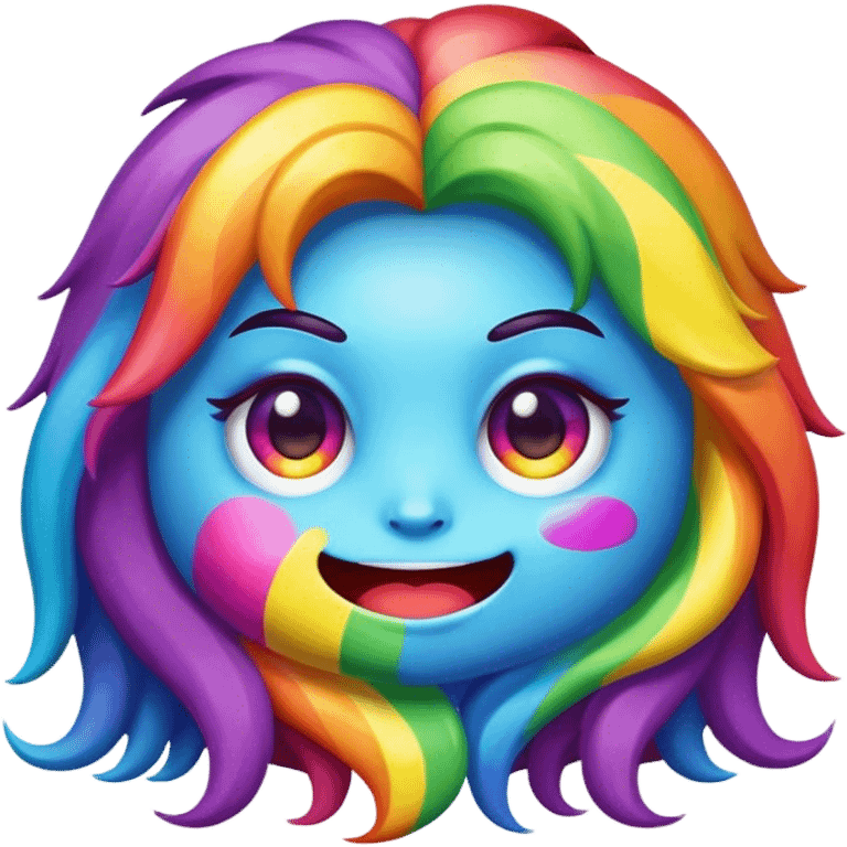 melted rainbow poop girl emoji monster emoji