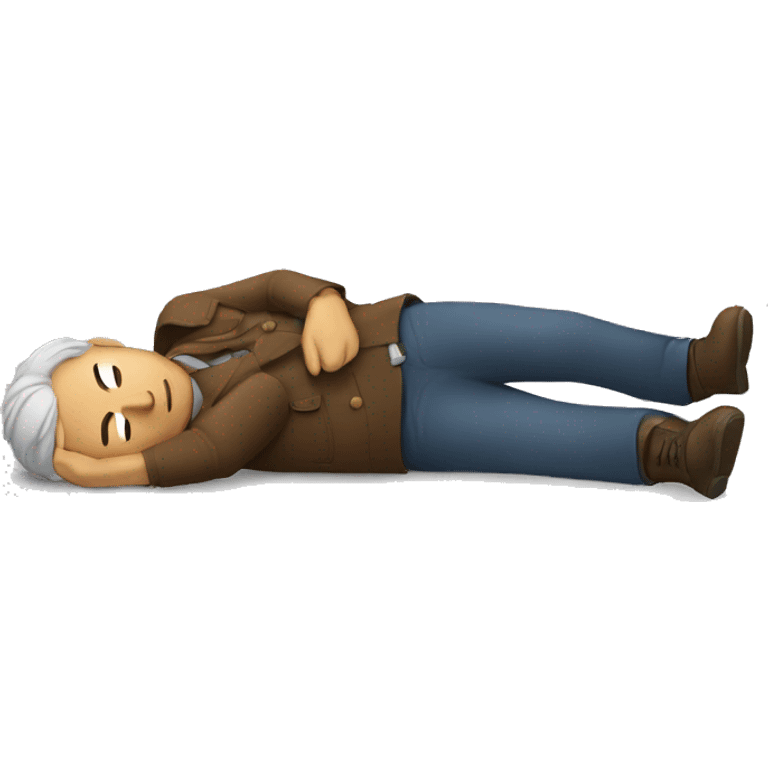 man lying on the ground emoji