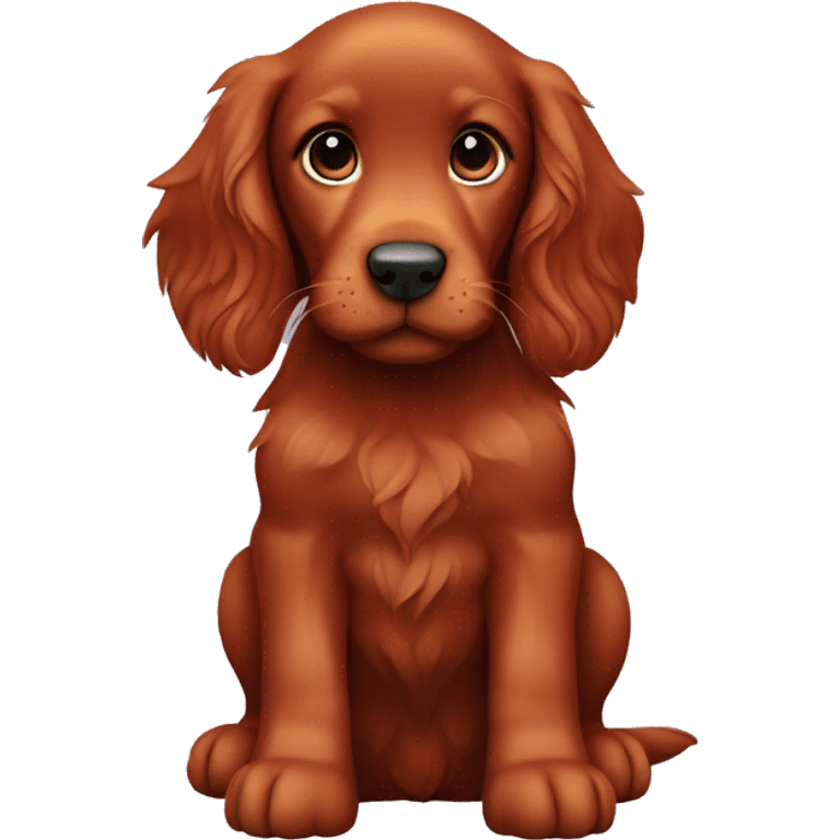 Mini red setter puppy emoji