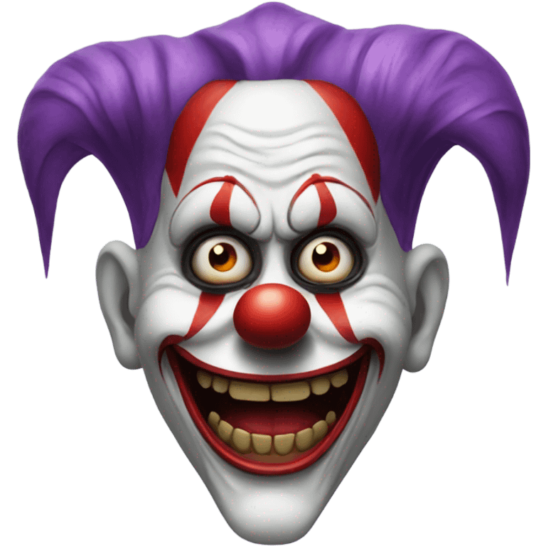 Very scary clown emoji