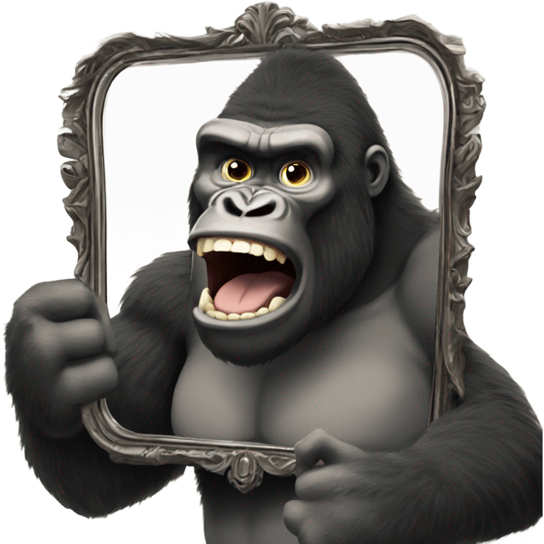 King Kong taking mirror selfie  emoji