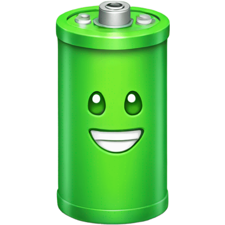 Happy Green battery emoji