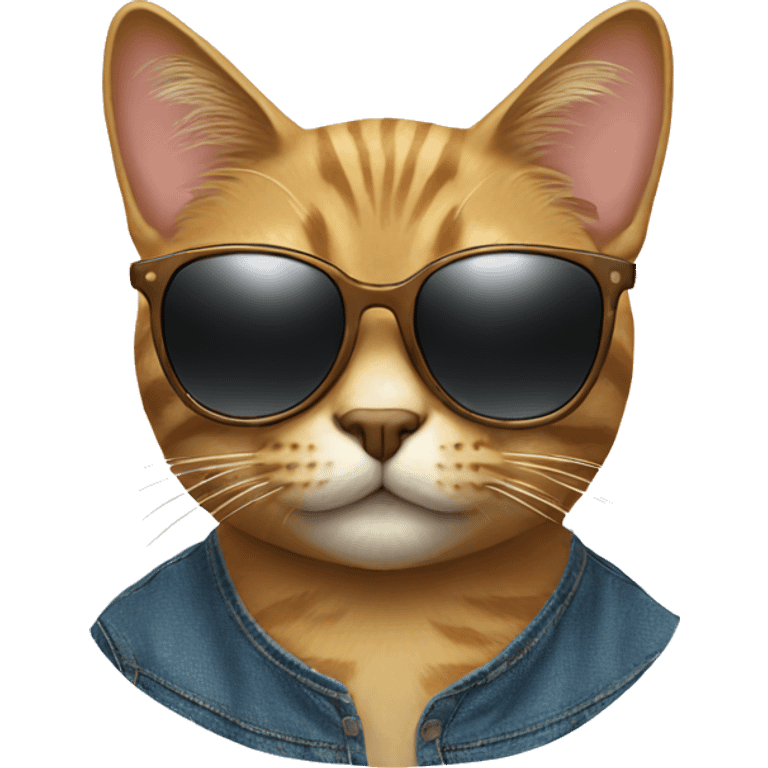 Cat with sunglasses emoji