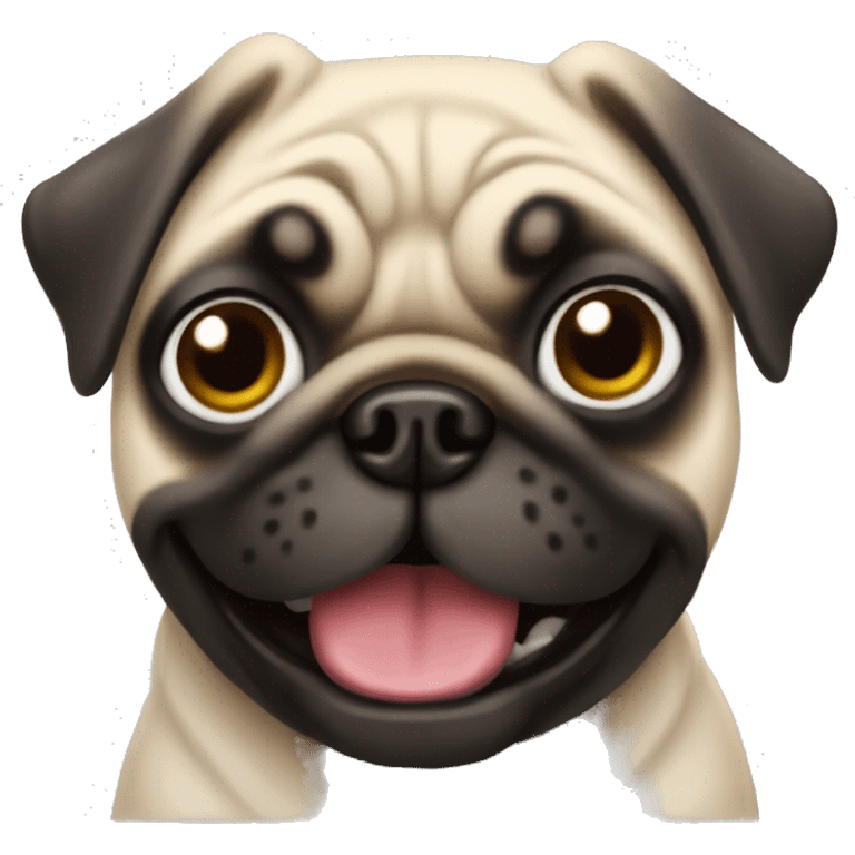 Funny pug emoji