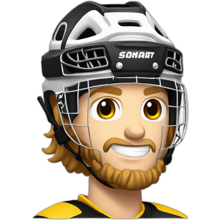 David Pastrnak playing hockey emoji