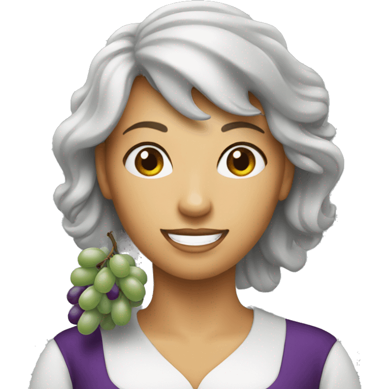 Winemaker woman grape emoji