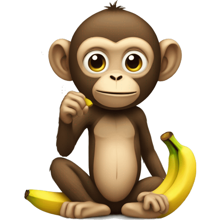 Monkey with a banana emoji