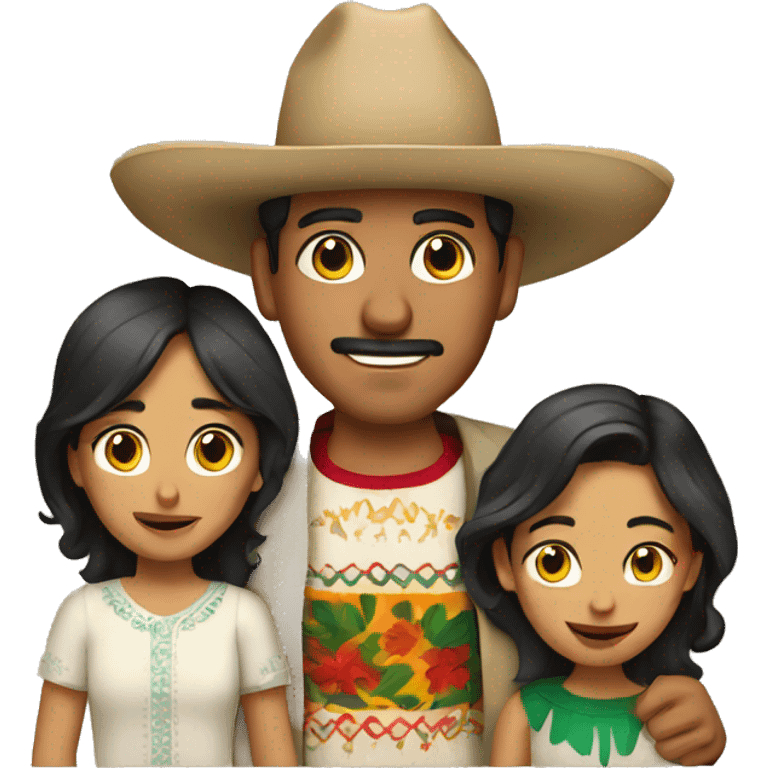 Mexican guy and his family emoji