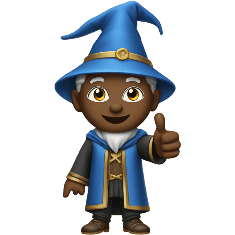 African-American wizard giving a thumbs up ￼ emoji