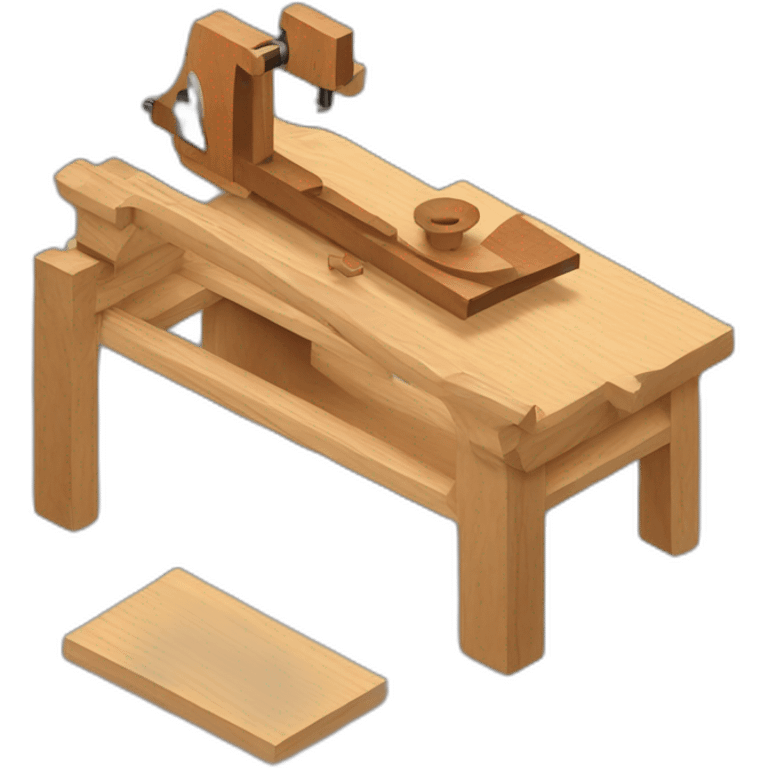 isometric woodworking teach with student emoji