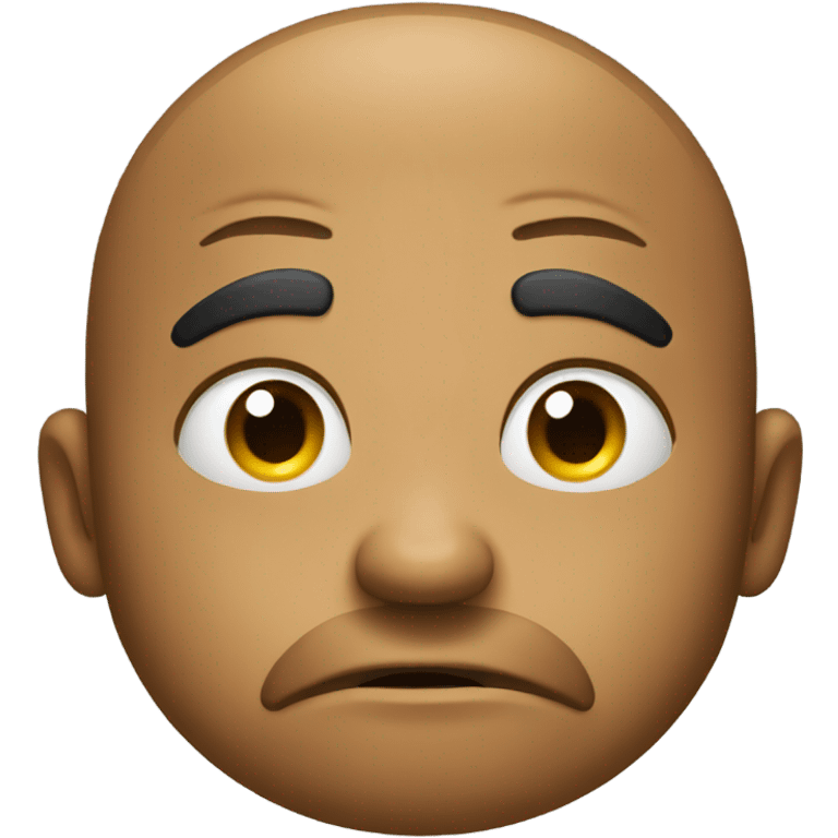 Emoji with slightly open mouth and concerned look emoji