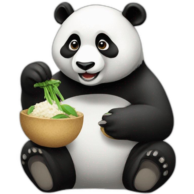 Panda eating  emoji