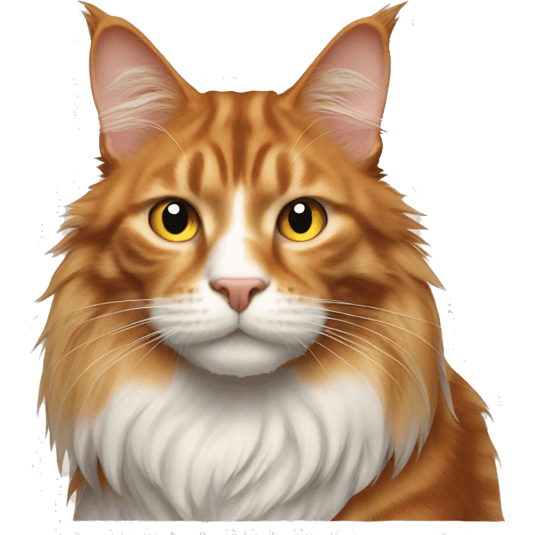 Big Mainecoon ginger cat emoji