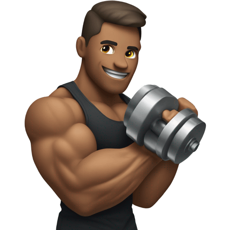 muscle emoji with dumbbell  emoji