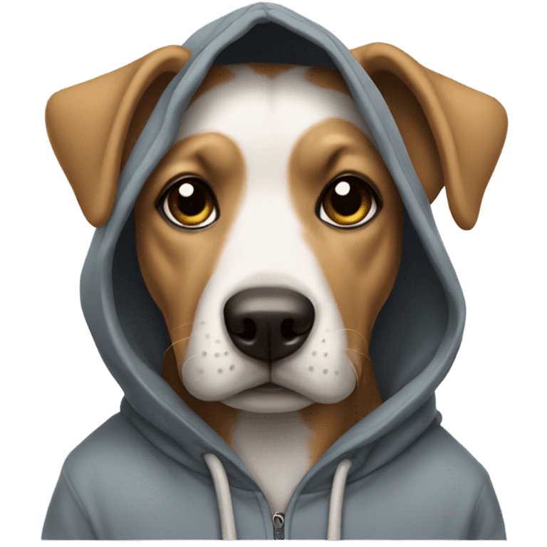 Dog wearing a hoodie  emoji