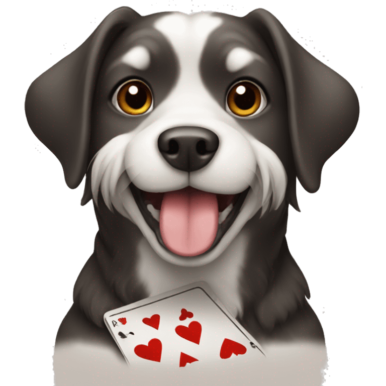 Dog playing cards emoji