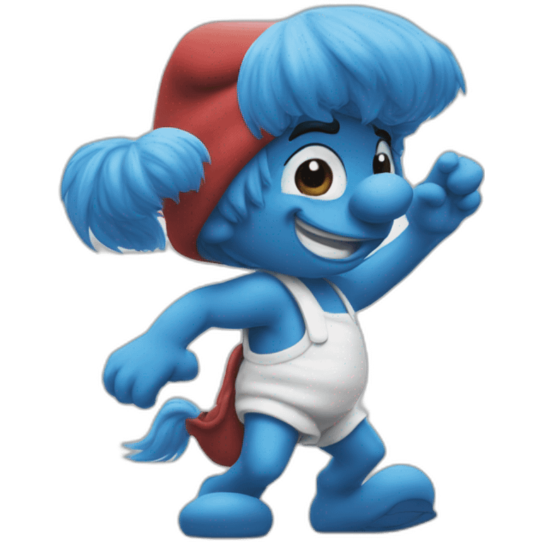 Smurfs hyped emoji