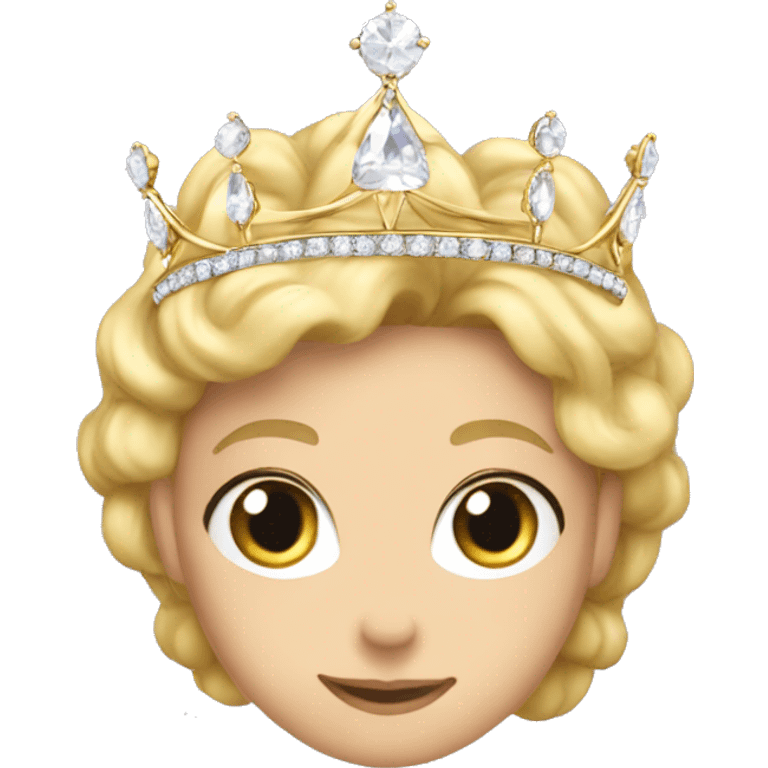 dainty british diamond tiara gold emoji