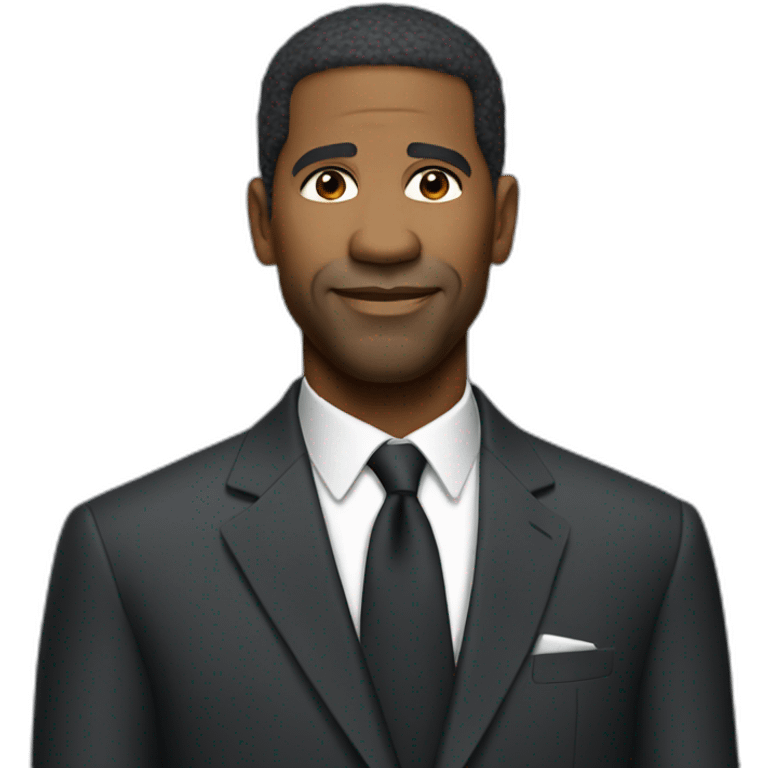 actor Denzel Washington wearing suit emoji