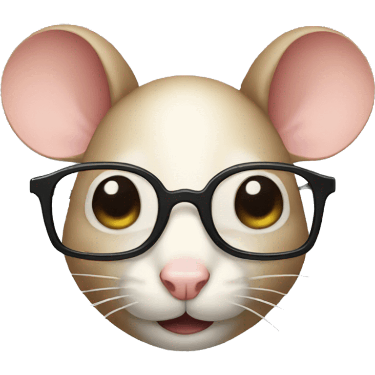 Mouse with glasses emoji