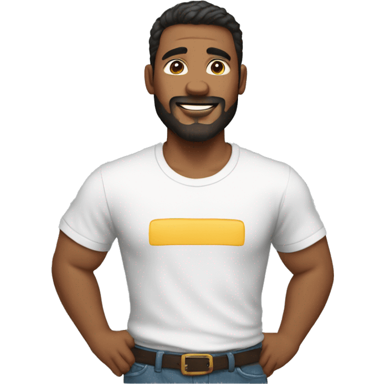 hombre con camiseta emoji