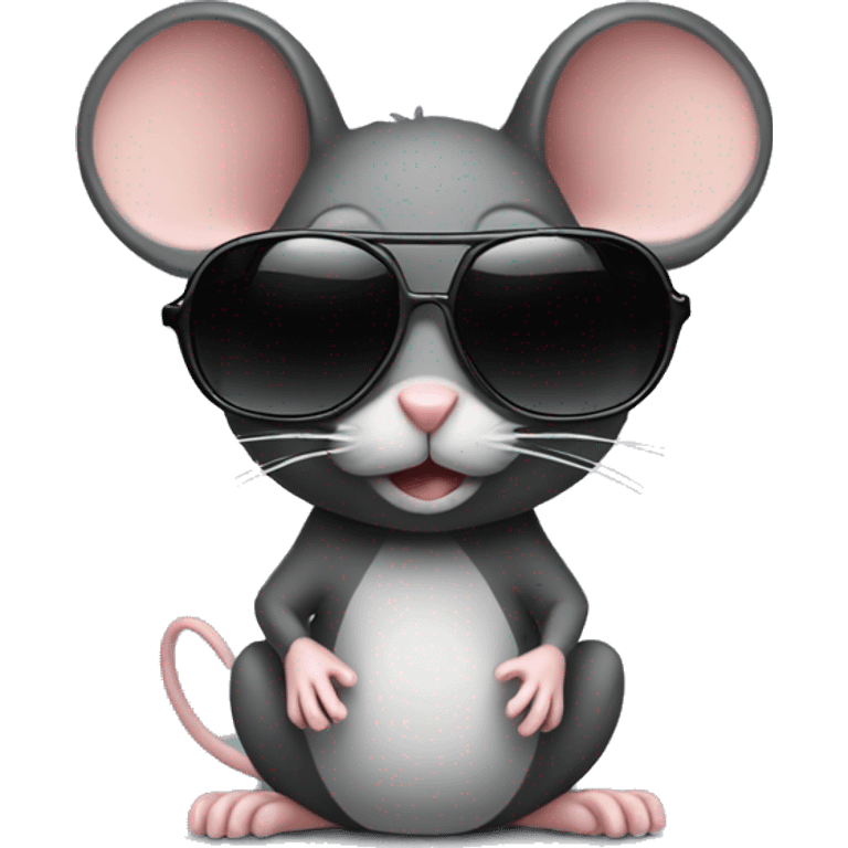 mice with dark non seethe sunglasses emoji