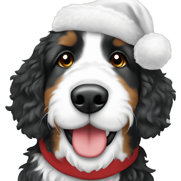 Christmas Bernedoodle  emoji