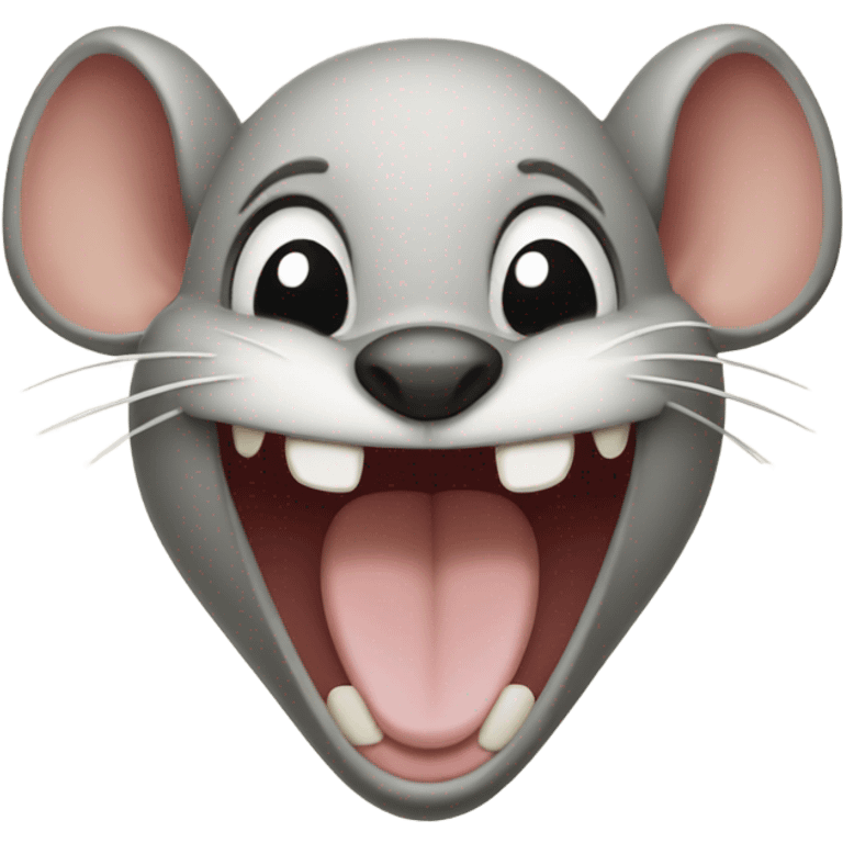 Laughing mouse emoji