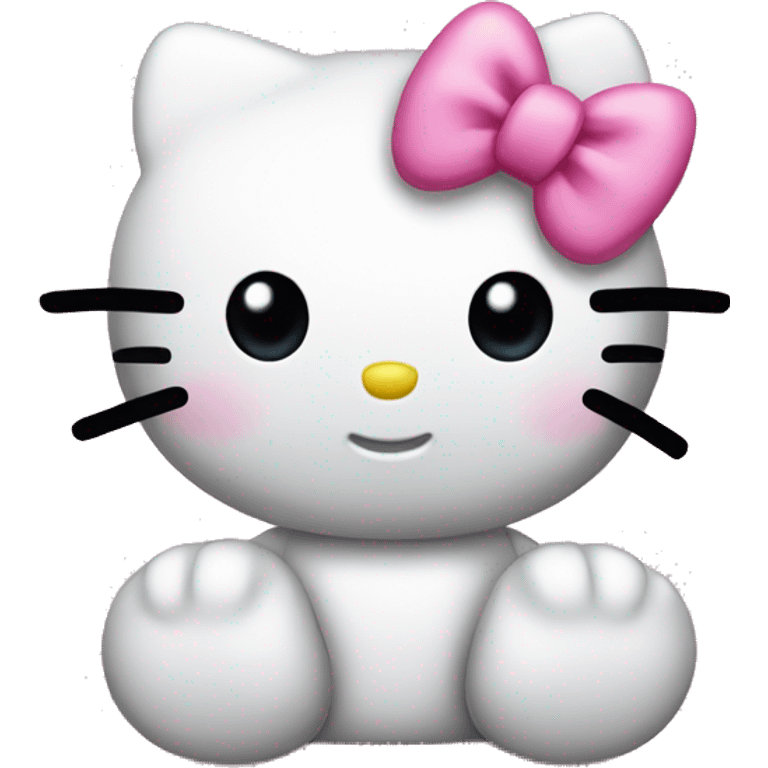 hello kitty with pink bow emoji