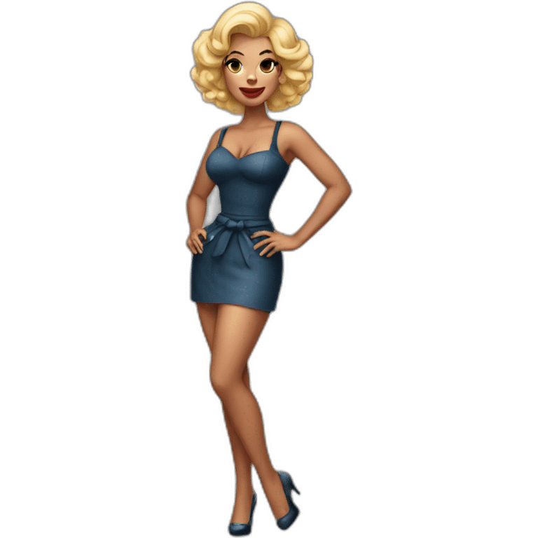 pinup woman full body emoji