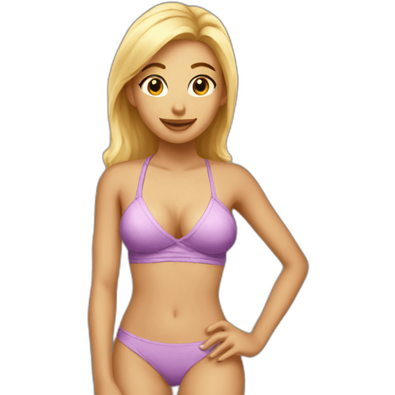 sexy blonde in swimsuit emoji