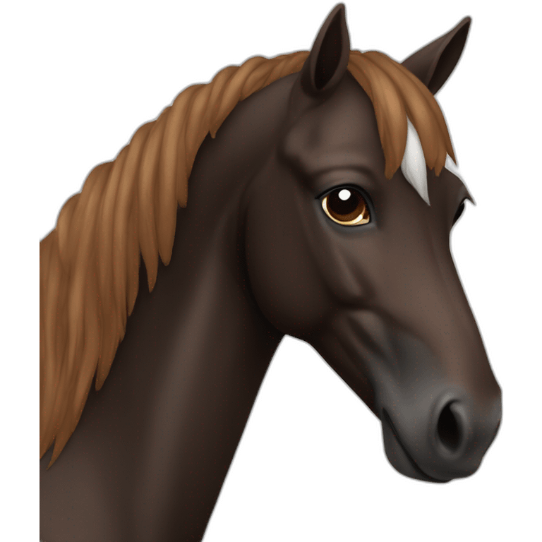 cheval marron noir emoji