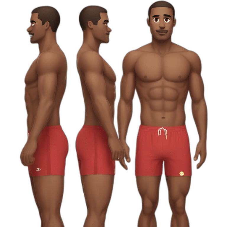 Athletic man in trunks emoji