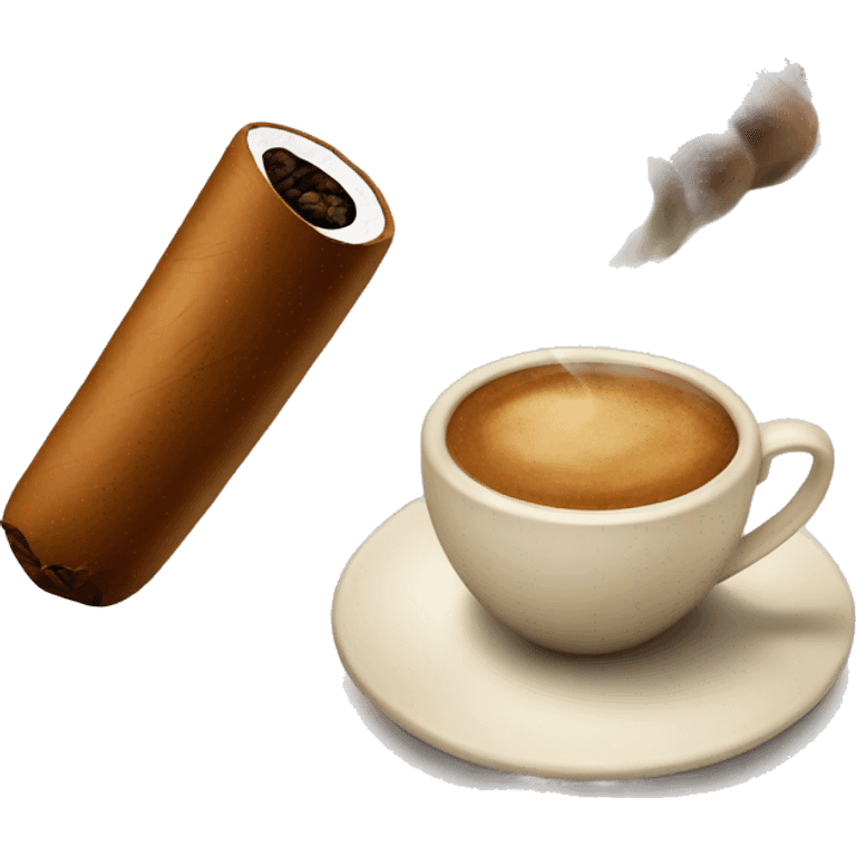 cigar and coffee  emoji