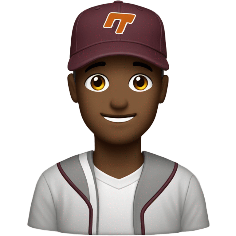 single maroon virginia tech VT baseball cap emoji