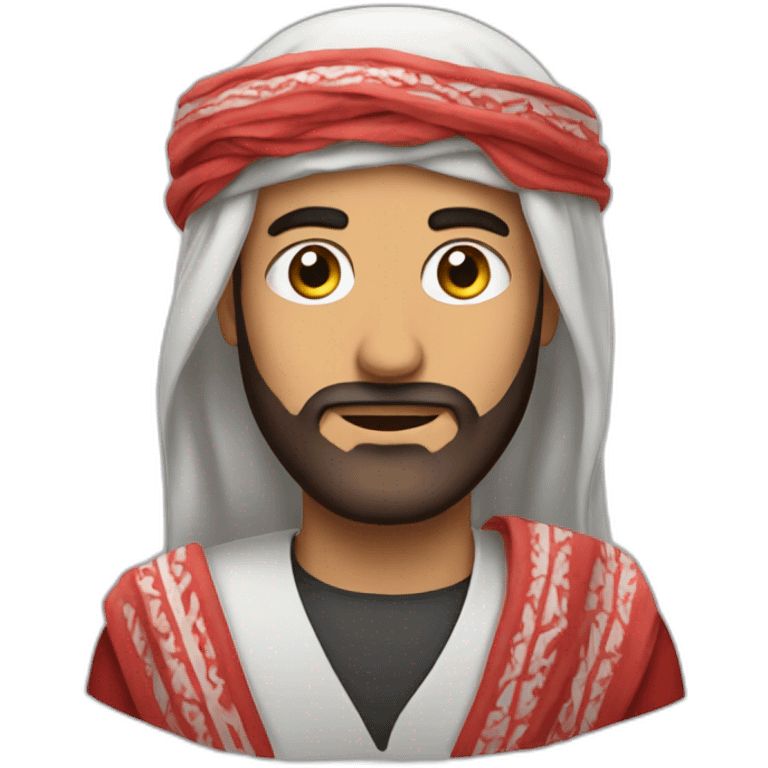 Arab man in red shmagh emoji