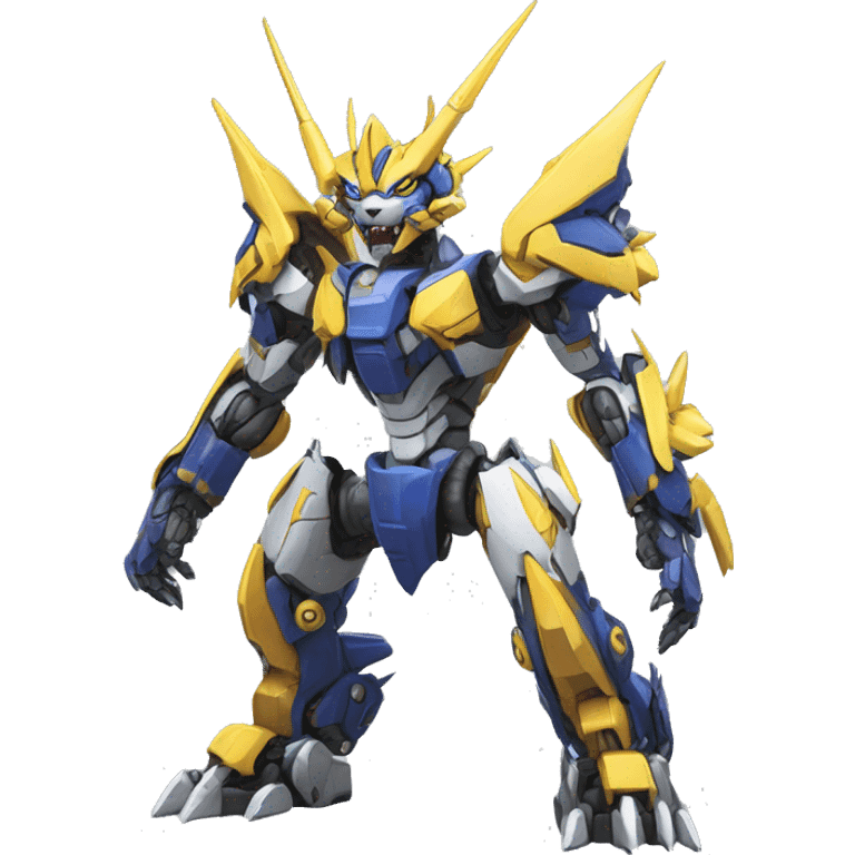 WereGarurumon-Wargreymon-Medabot-Mecha full body emoji