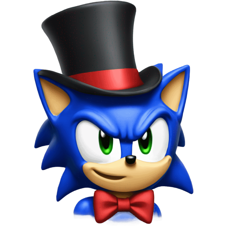 Sonic with tophat emoji