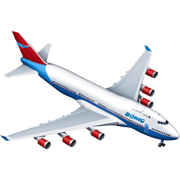 Boeing 747 - Boeing (Model Year: 2020) (Iconic colour: White with red and blue) emoji