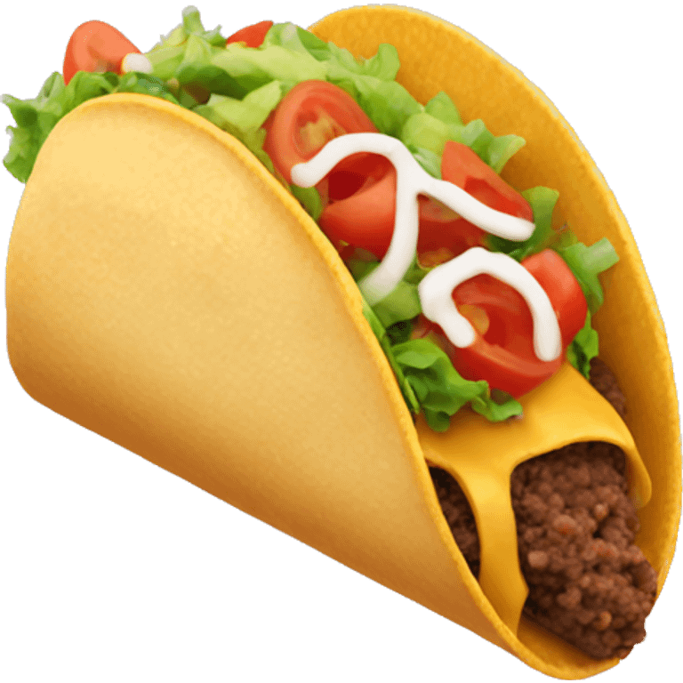 a taco with a mullet emoji