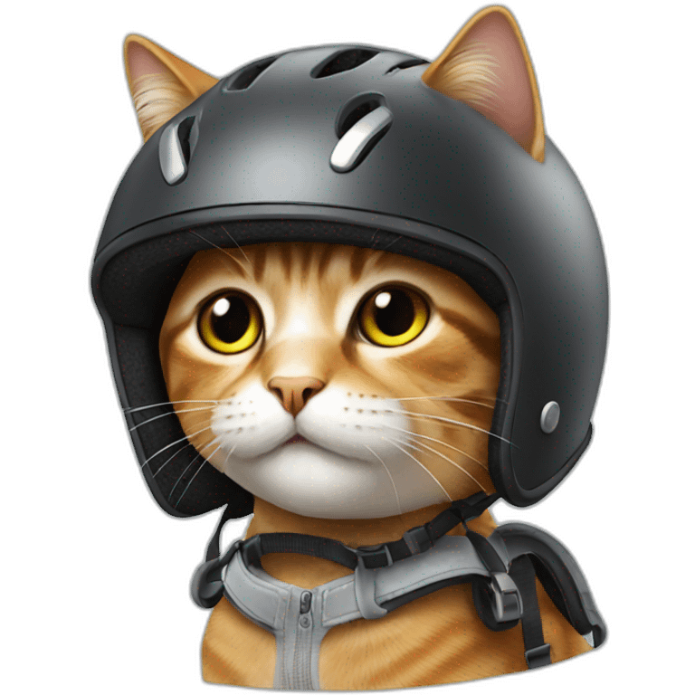 A cat with a bike helmet emoji