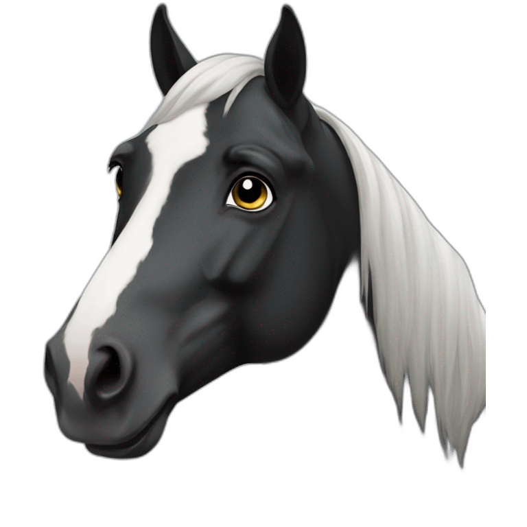 Fresian horse emoji