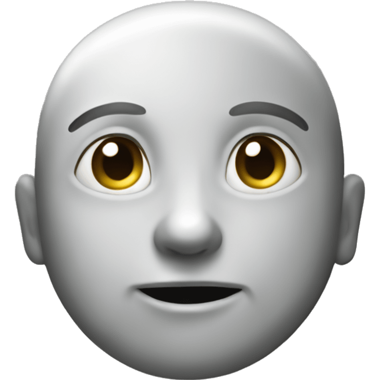 sassolino bianco e grigio ovale emoji